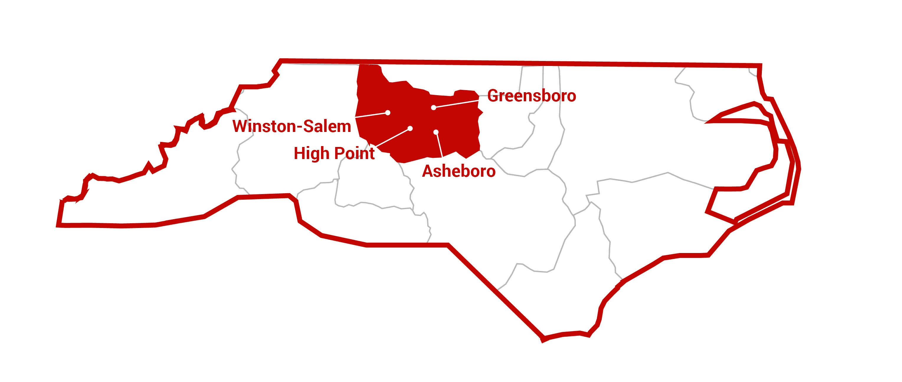 Greenville area service map