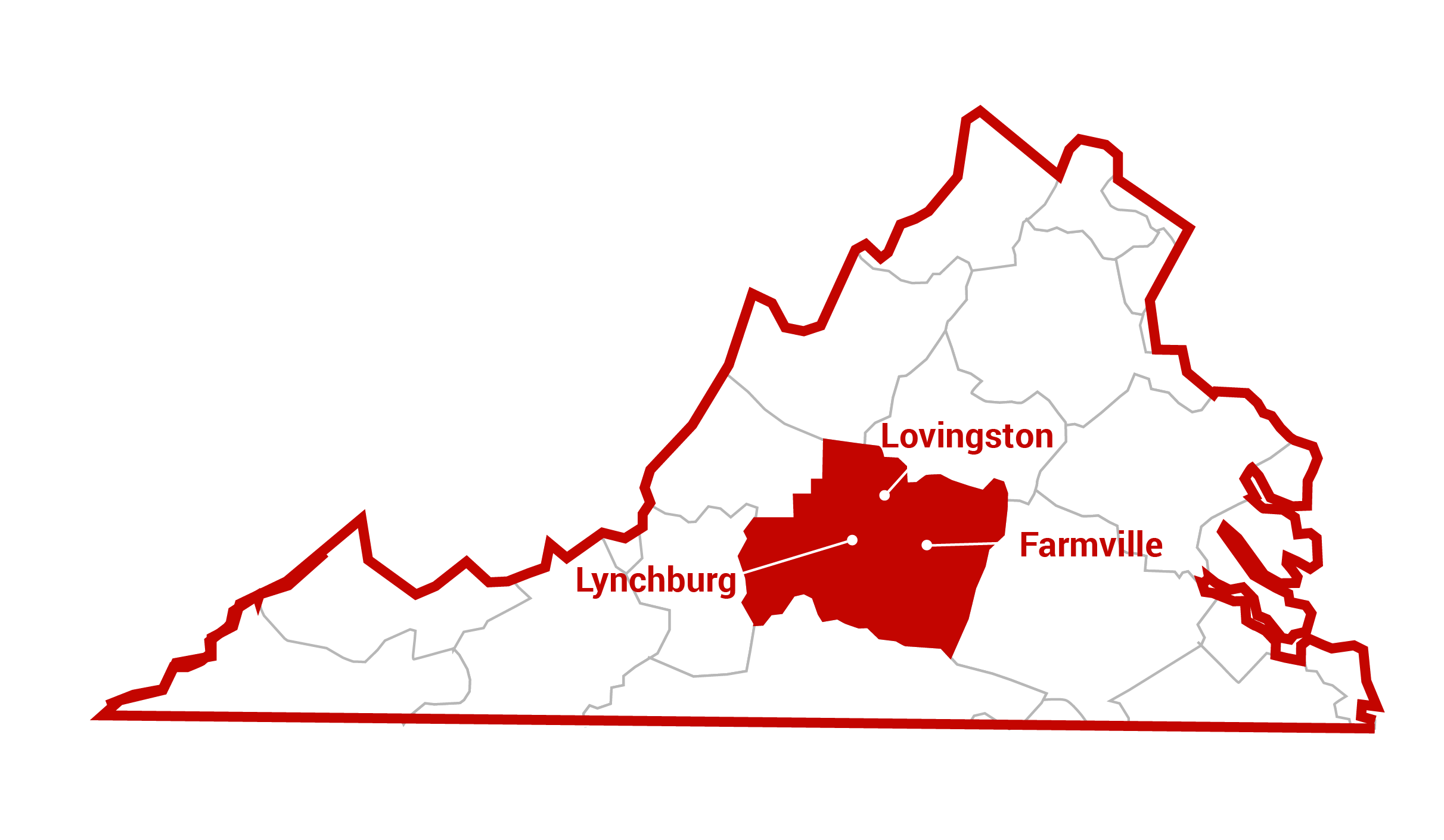 lynchburg area service map