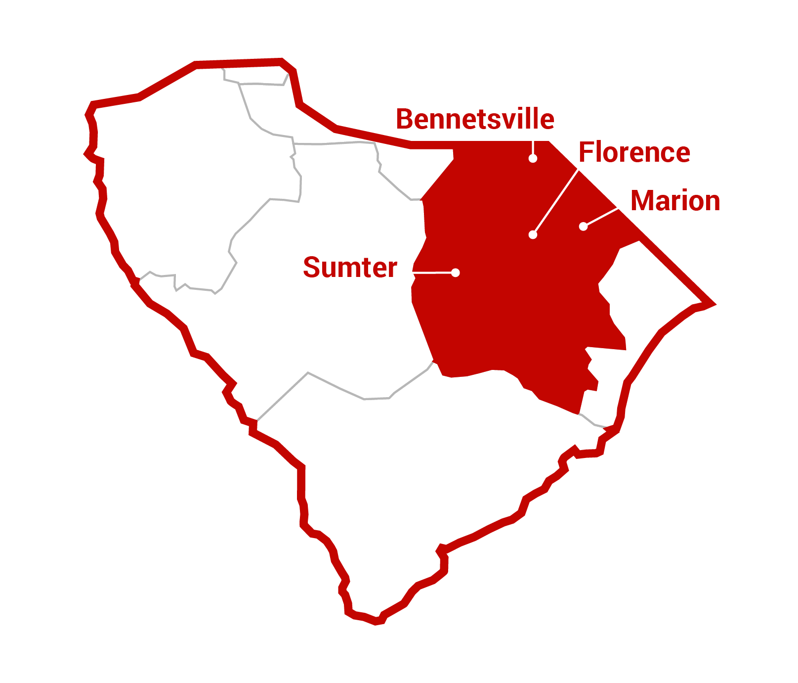 Florence area service map
