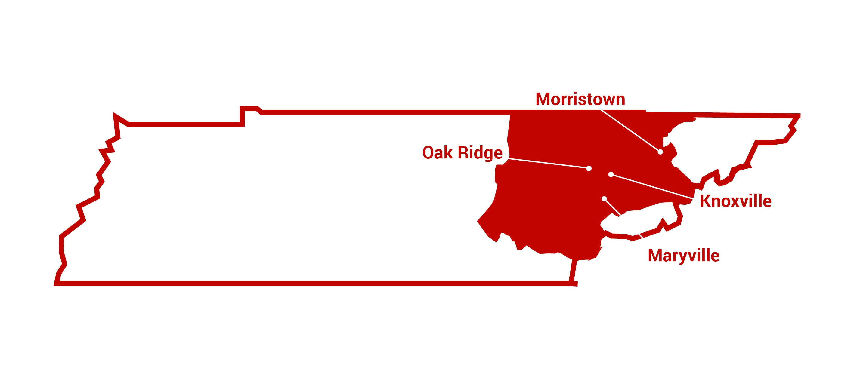 knoxville area service map