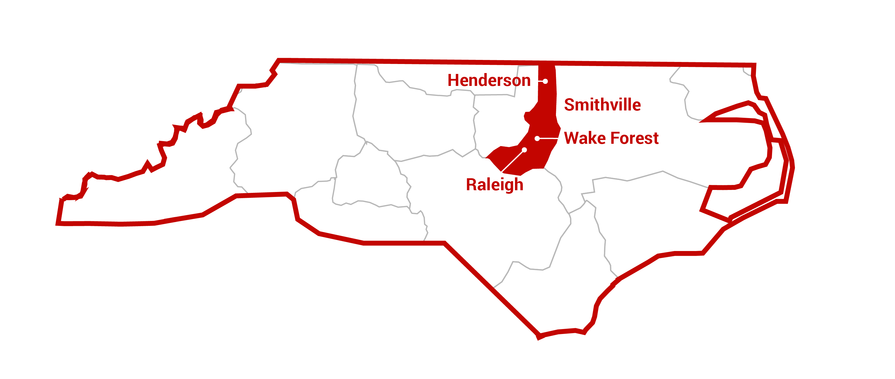 raleigh south area service map