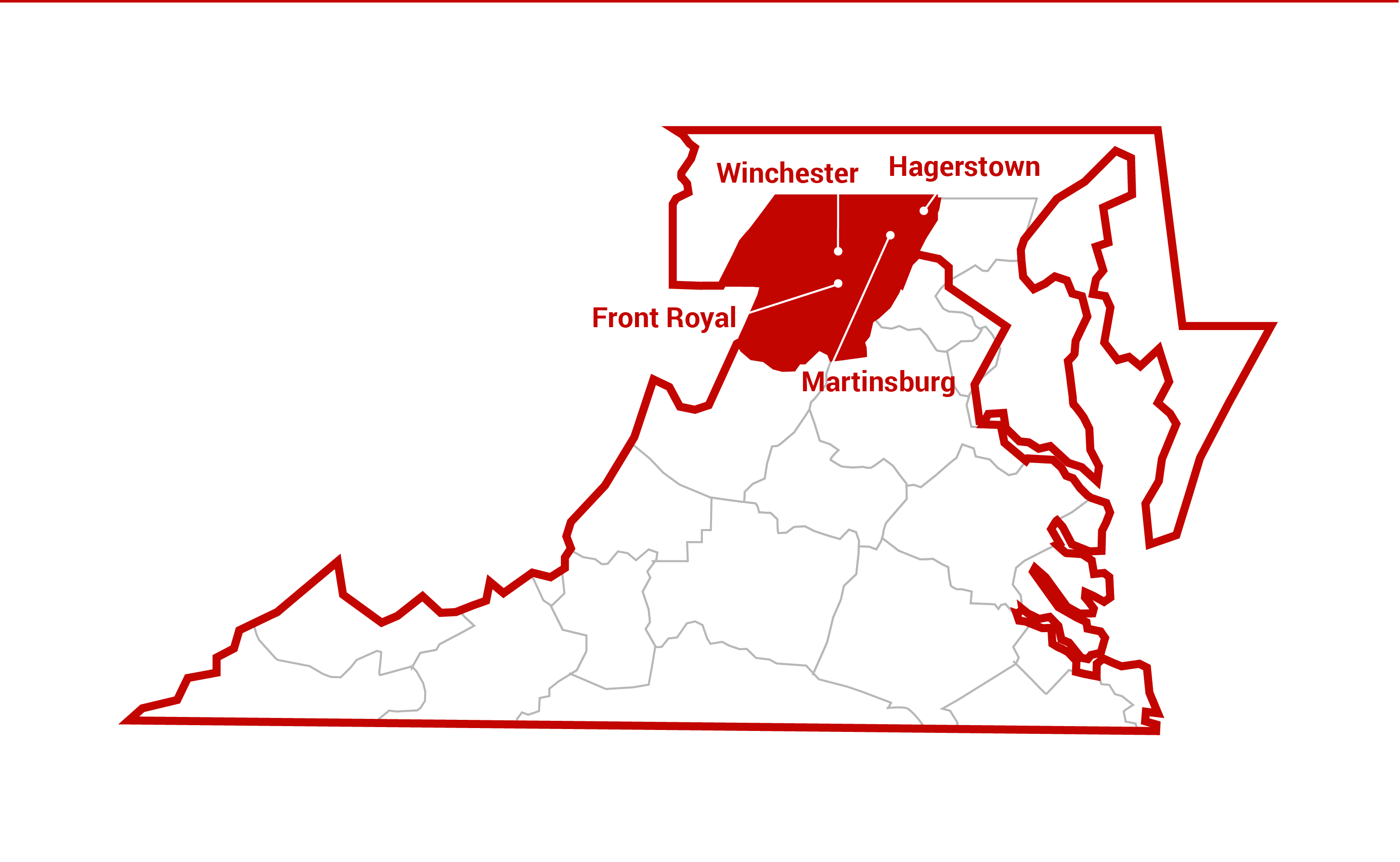 winchester area service map