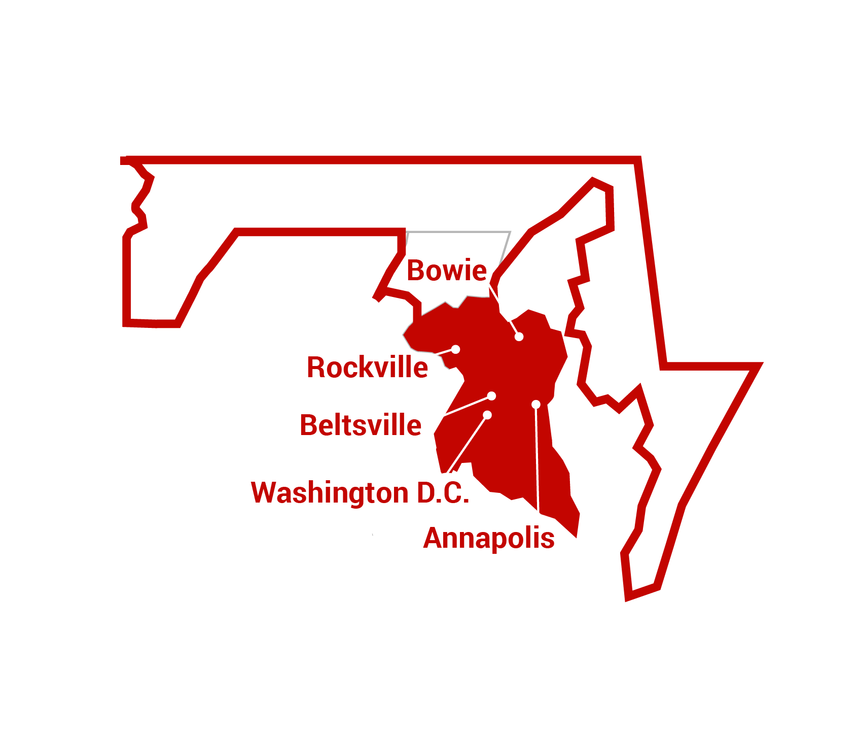 Beltsville area service map