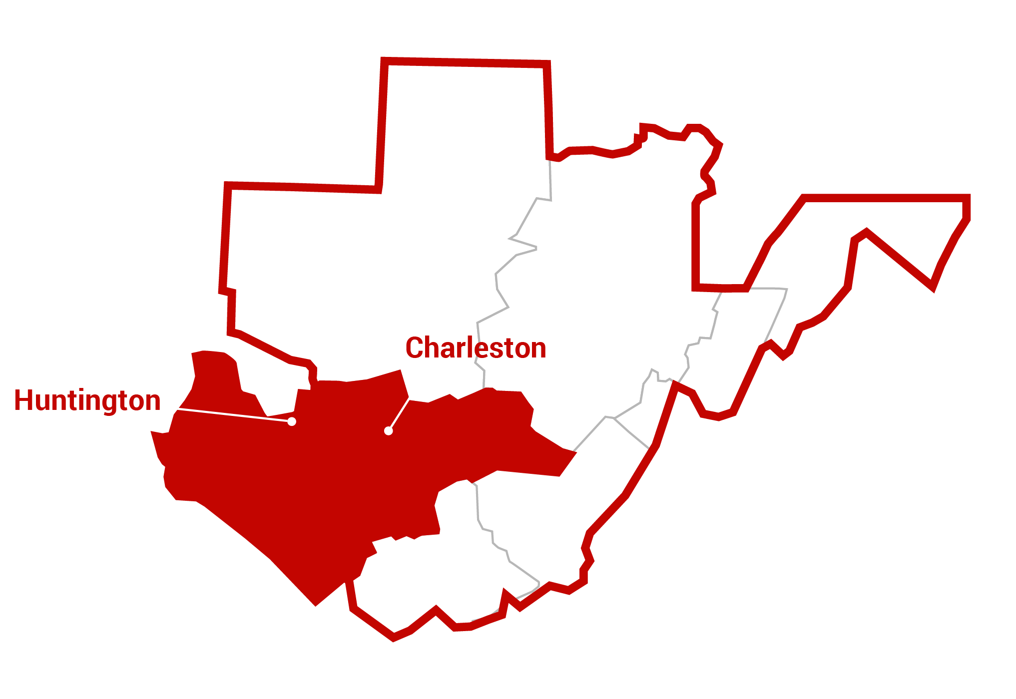 charleston service area map