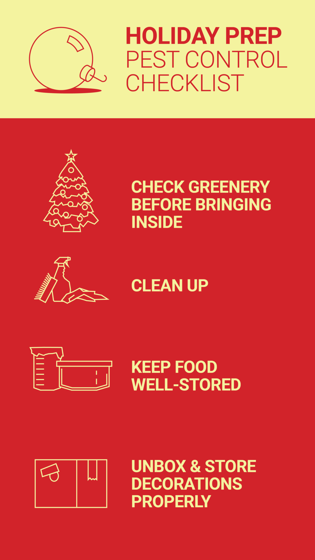 Holiday Pest Checklist